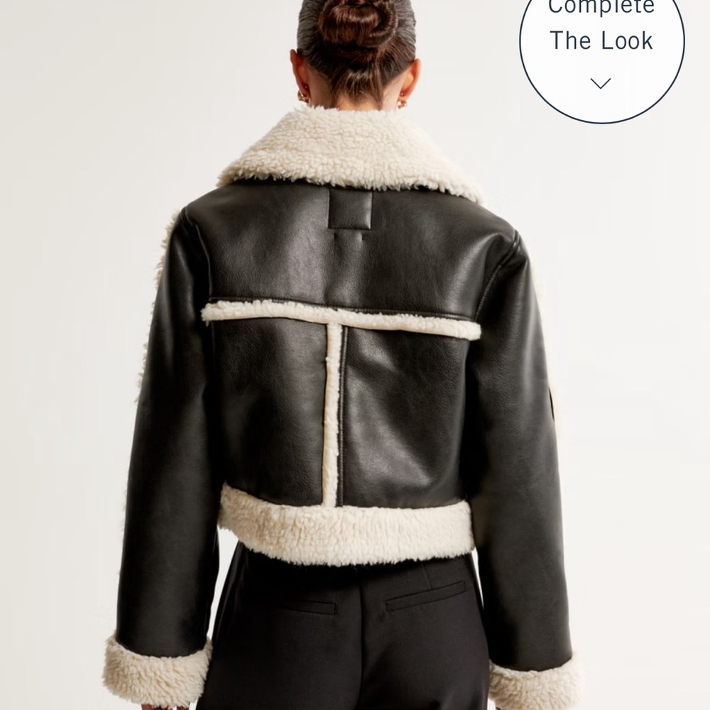 Abercrombie fitch vegan leather Sherpa jacket sold out